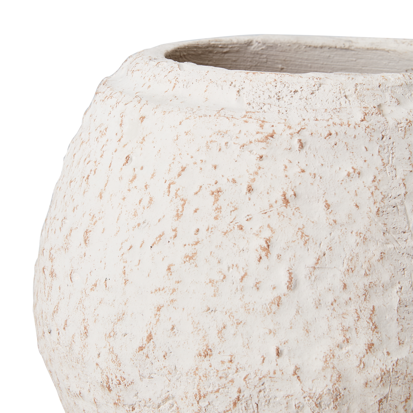 Hvid rustik terracotta vase.