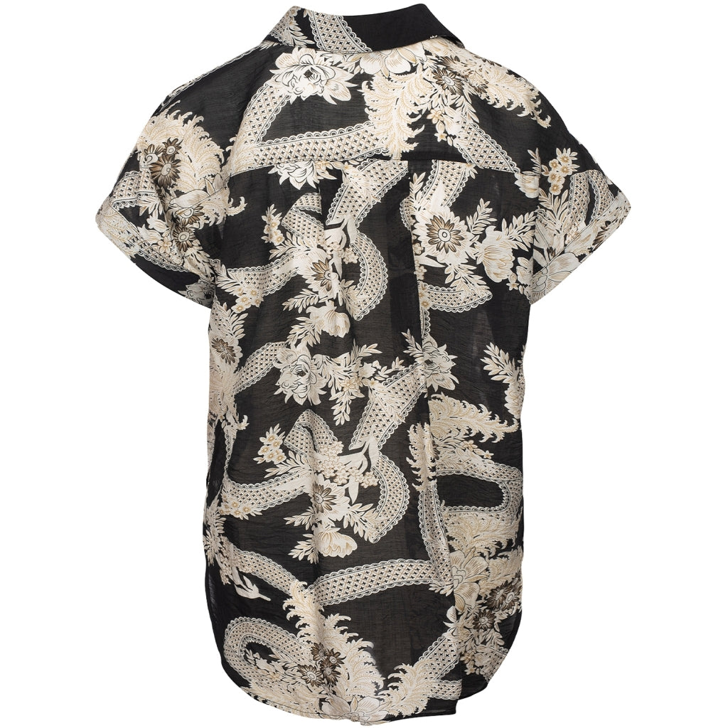 Feminin enkelt sort bluse.