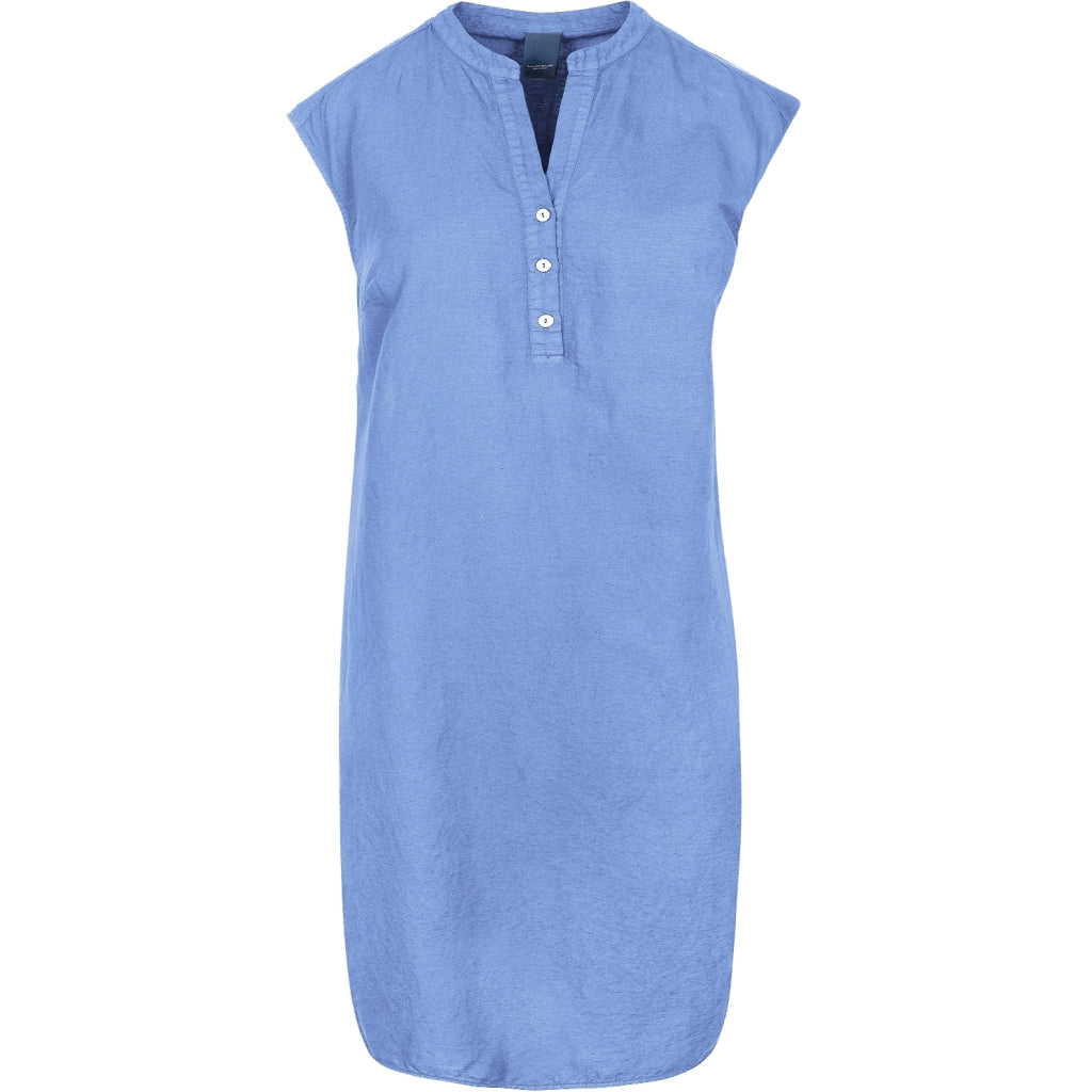 Lyseblå klassisk kjole i hør.