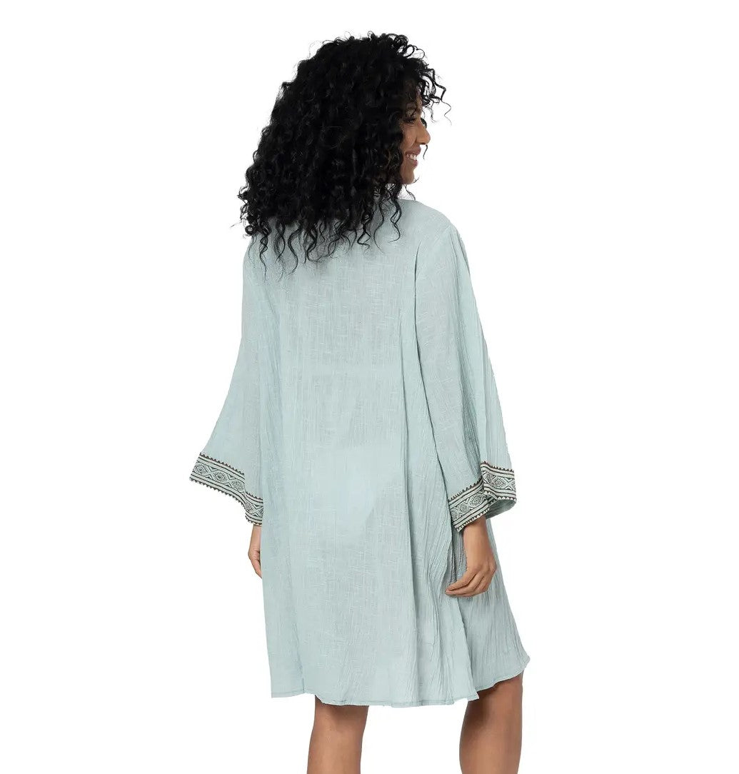 Kimono i mintgrøn.