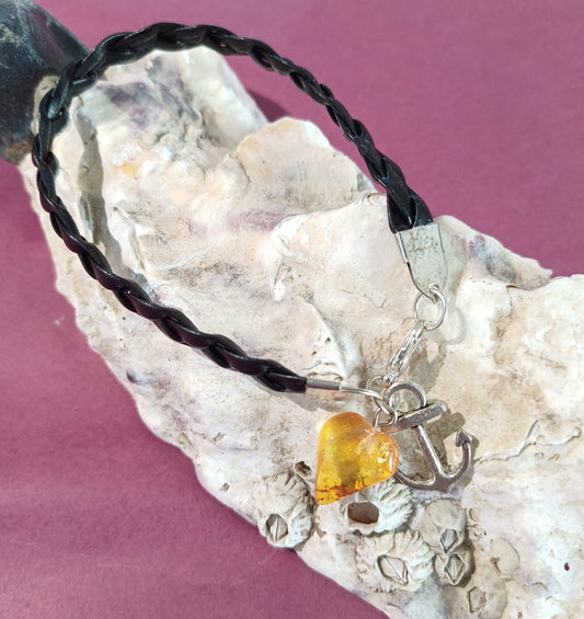 Håb og kærligheds armbånd med rav.