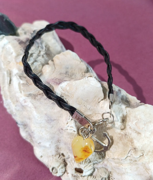 Håb og kærligheds armbånd med rav.