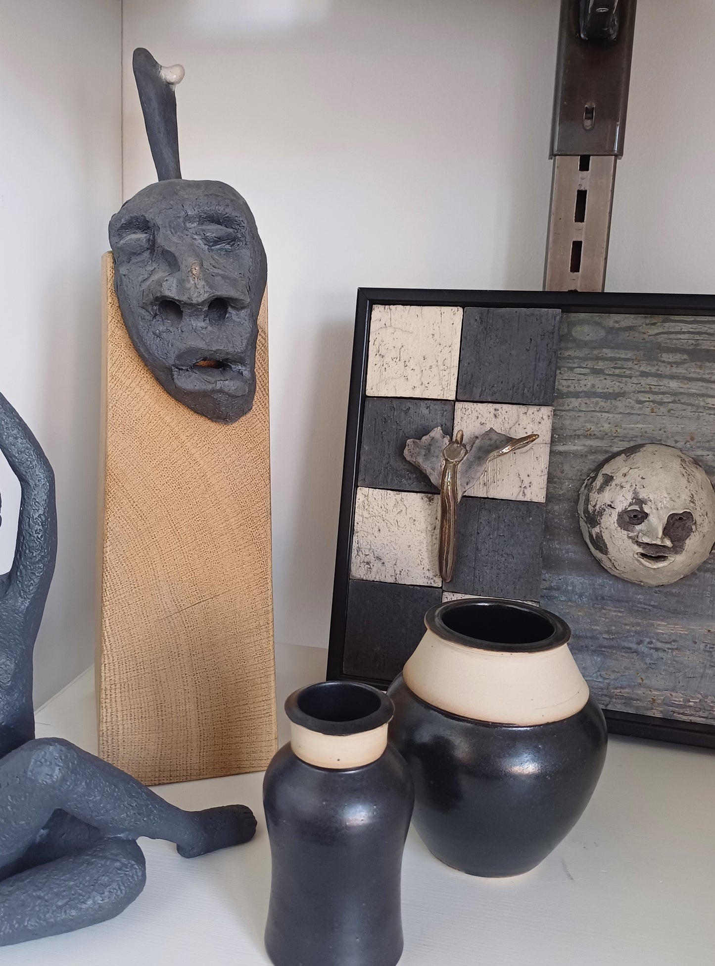 Hoved skulptur lavet af Preben Toft Madsen.