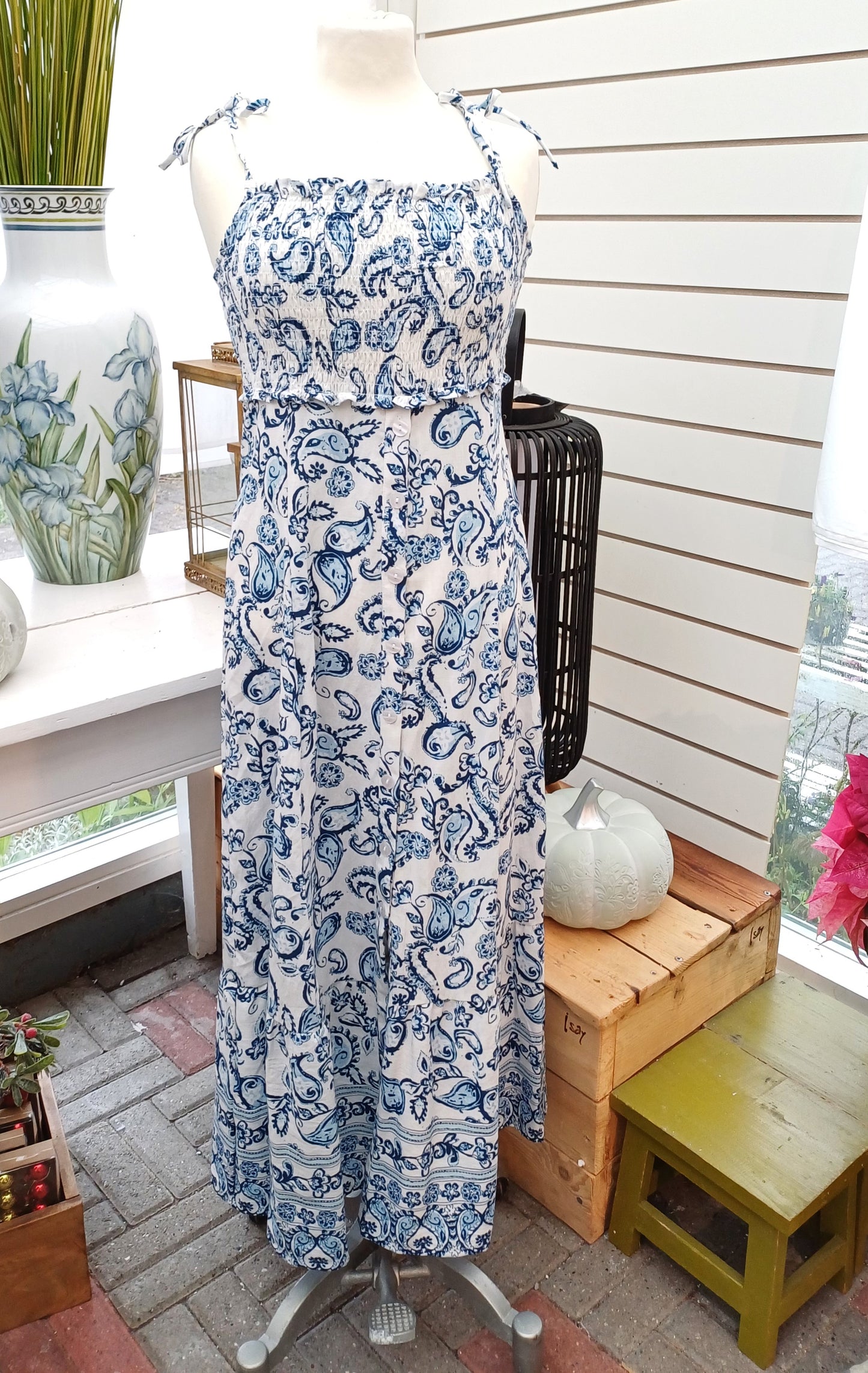 Sommer kjole med stropper.