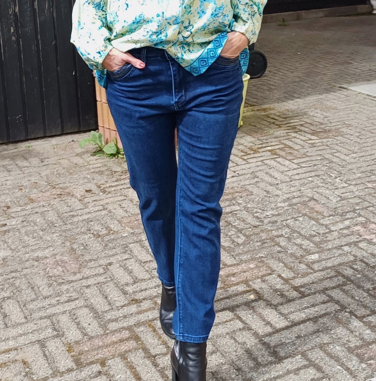 Demin jeans buks, Chanelli 7/8