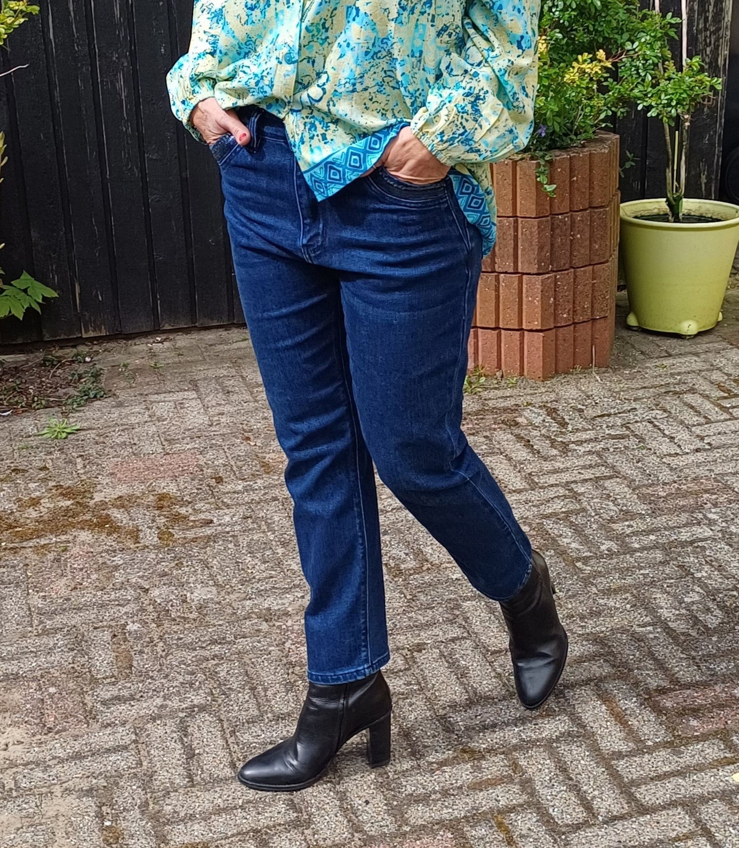 Demin jeans buks, Chanelli 7/8