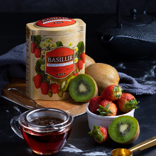 Jordbær og Kiwi te fra Basilur