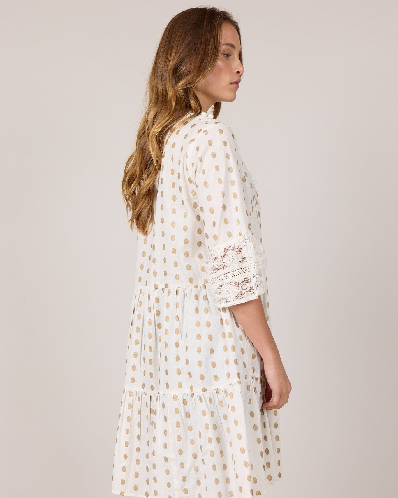 Boho dot kjole eller tunika.