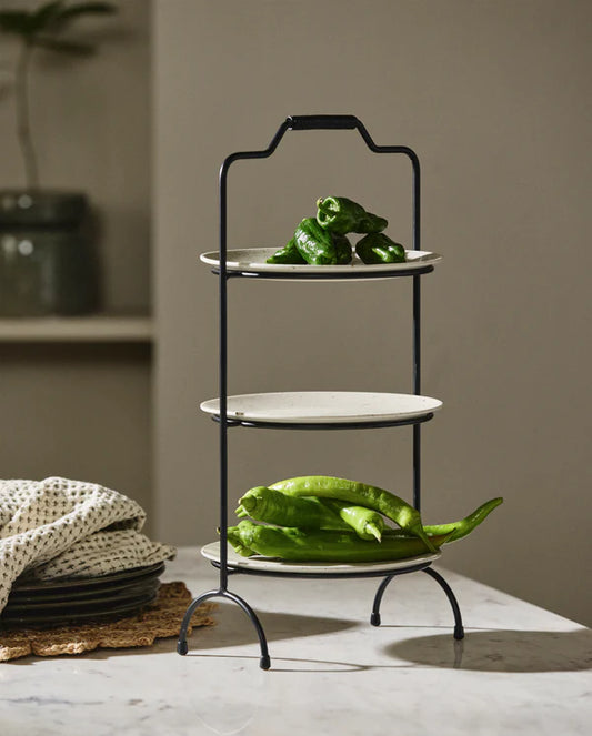 Frokosttallerken serveringsstativ eller stander.