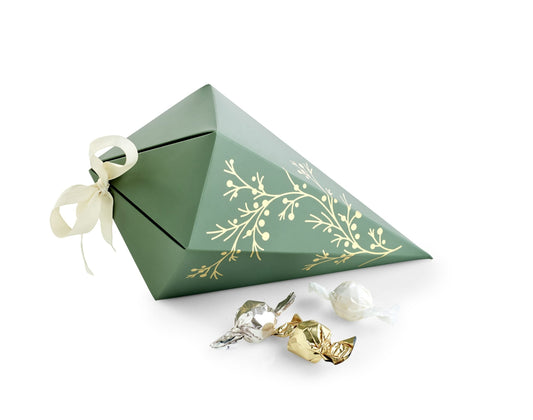 Kræmmerhus Lysgrøn m/ Guld Grene, Chokoladekugler