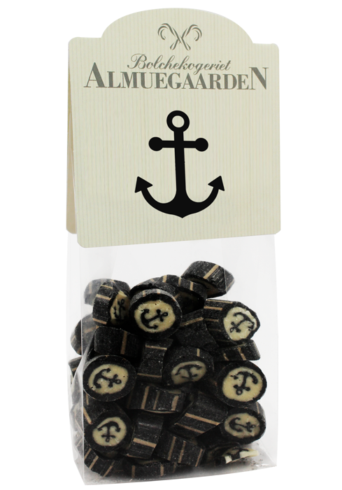 Bolcher med smag af lakrids og karamel.