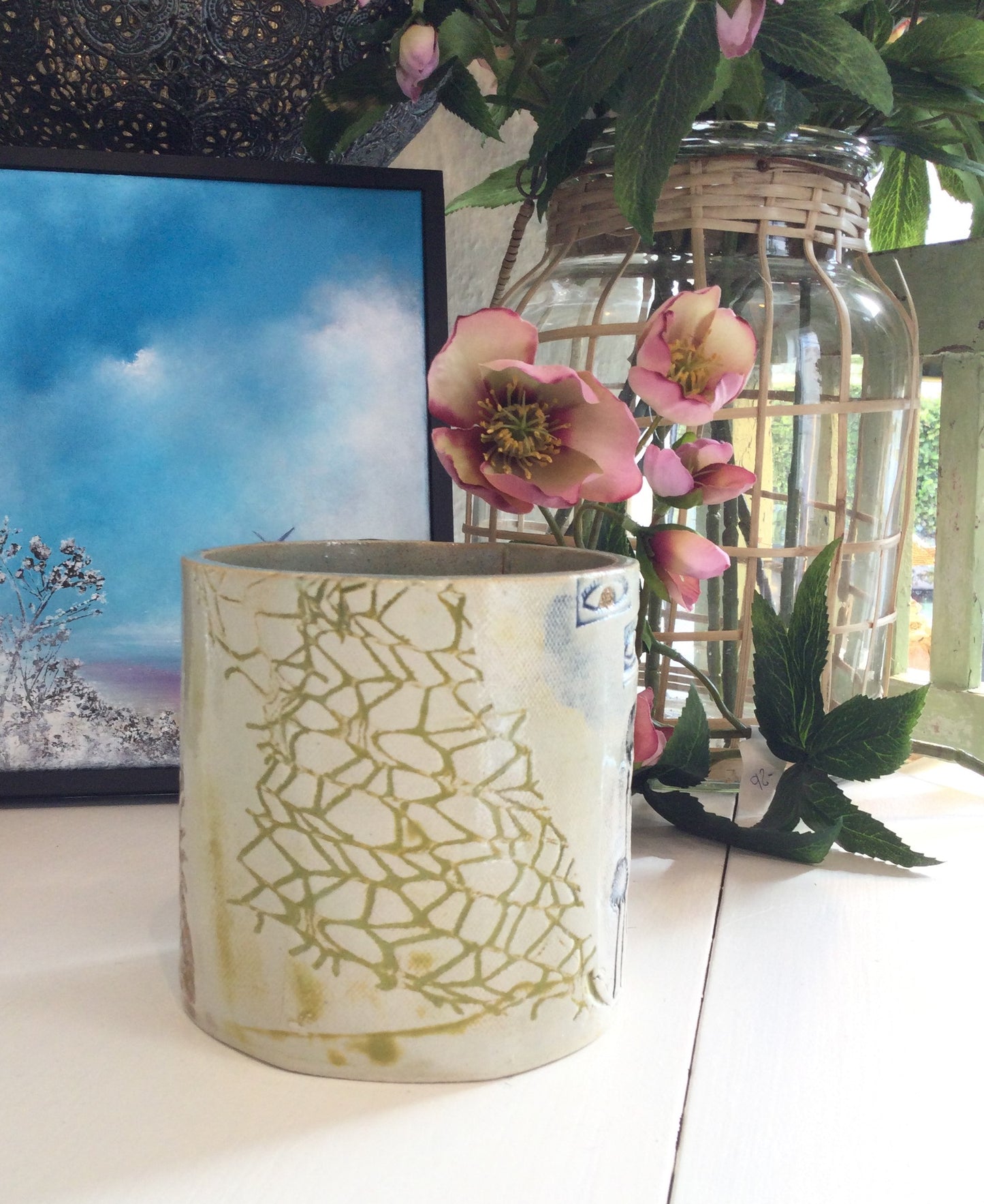 Hvid keramik vase