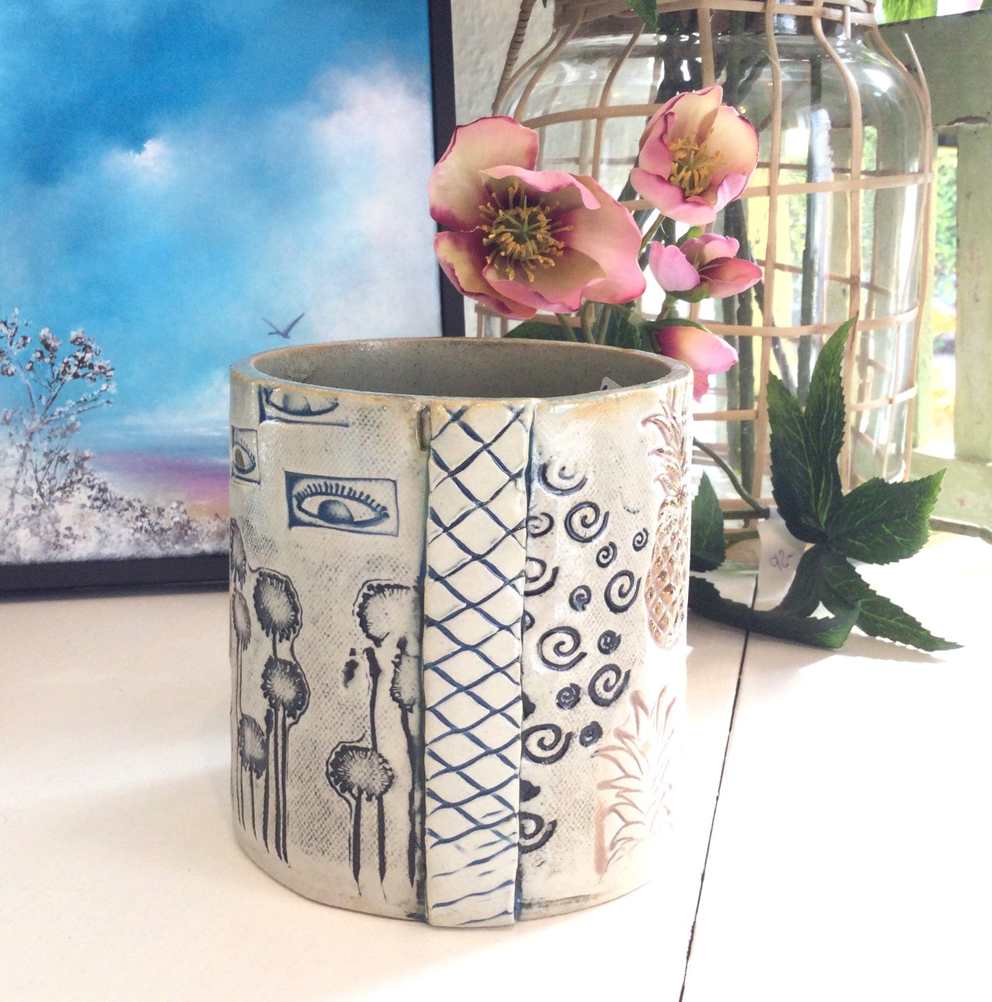 Hvid keramik vase