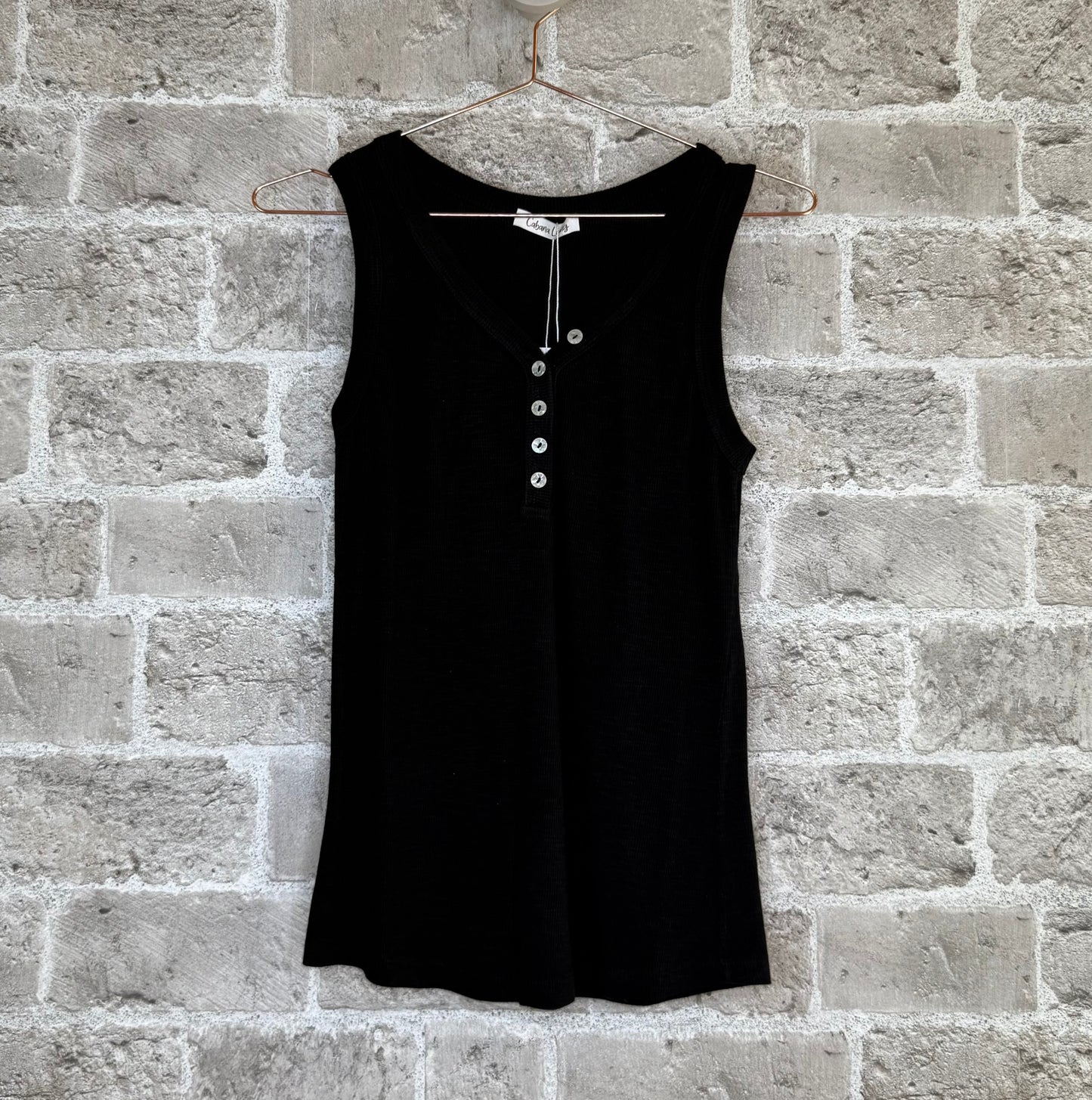 Sort top med knapper.