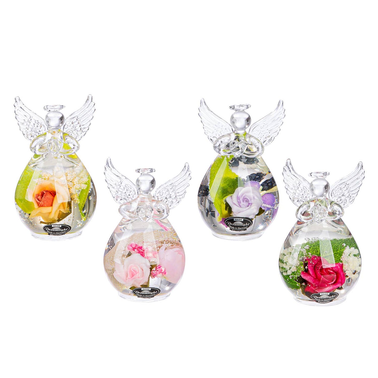 Blomster engle i glas.