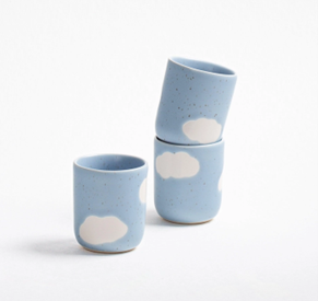 Keramik sky espressokop – farverig kop i stentøj