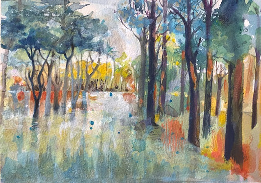 Forest in aquarel.