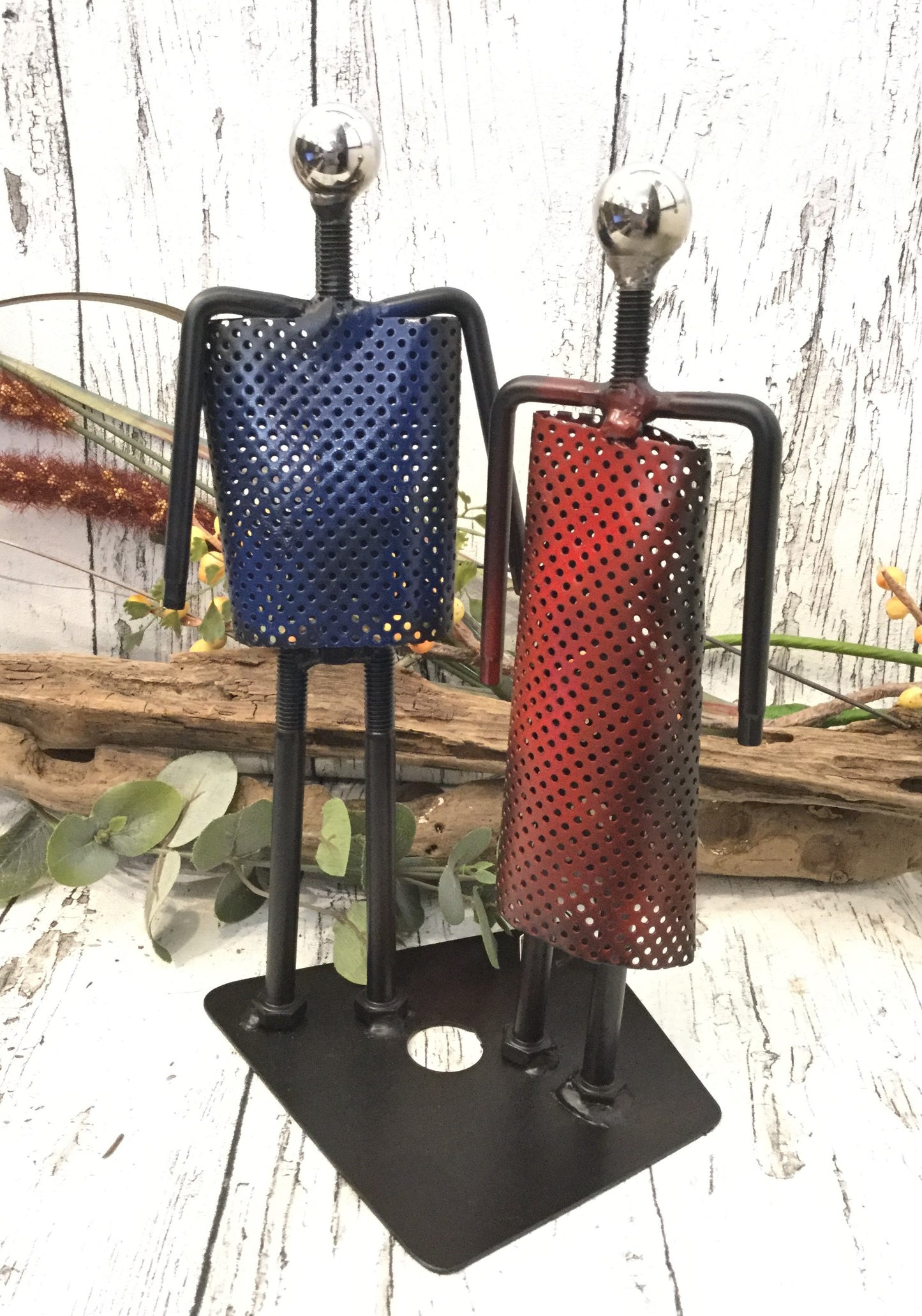 A colorful couple.