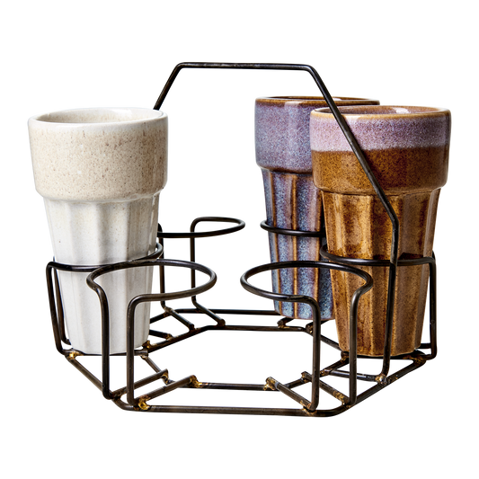 Lattekop holder i metal.