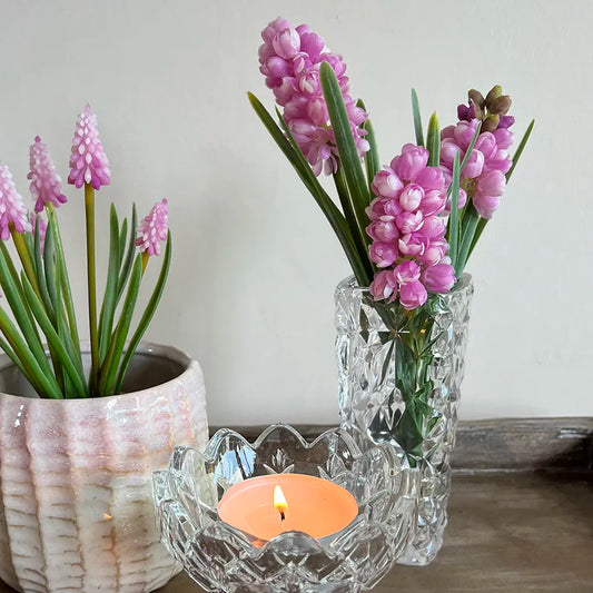 Lyserød hyacint buket.