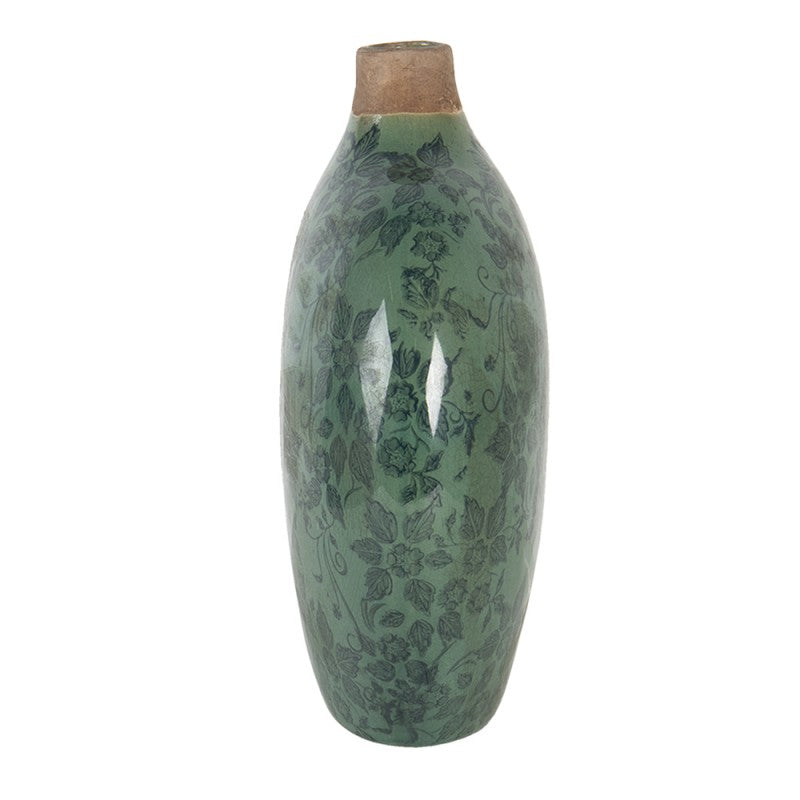 Fransk rustik grøn vase.