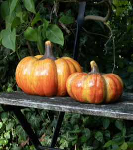 Græskar pynt orange – Dekoration til efterår og Halloween.