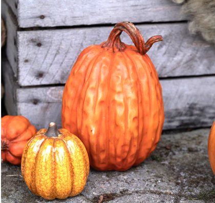 Efterårspynt Græskar orange – Og dekoration til Halloween.