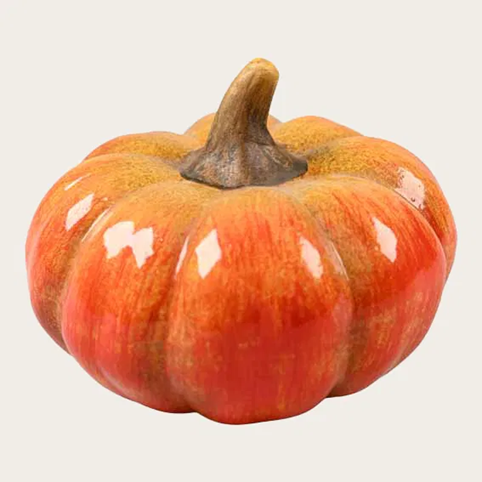 Græskar pynt orange – Dekoration til efterår og Halloween.