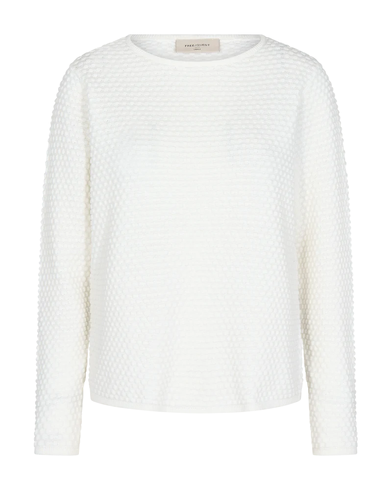 Hvid pullover med dots.