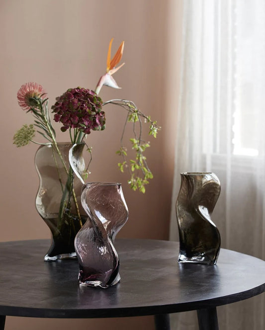 Flame glas vase.