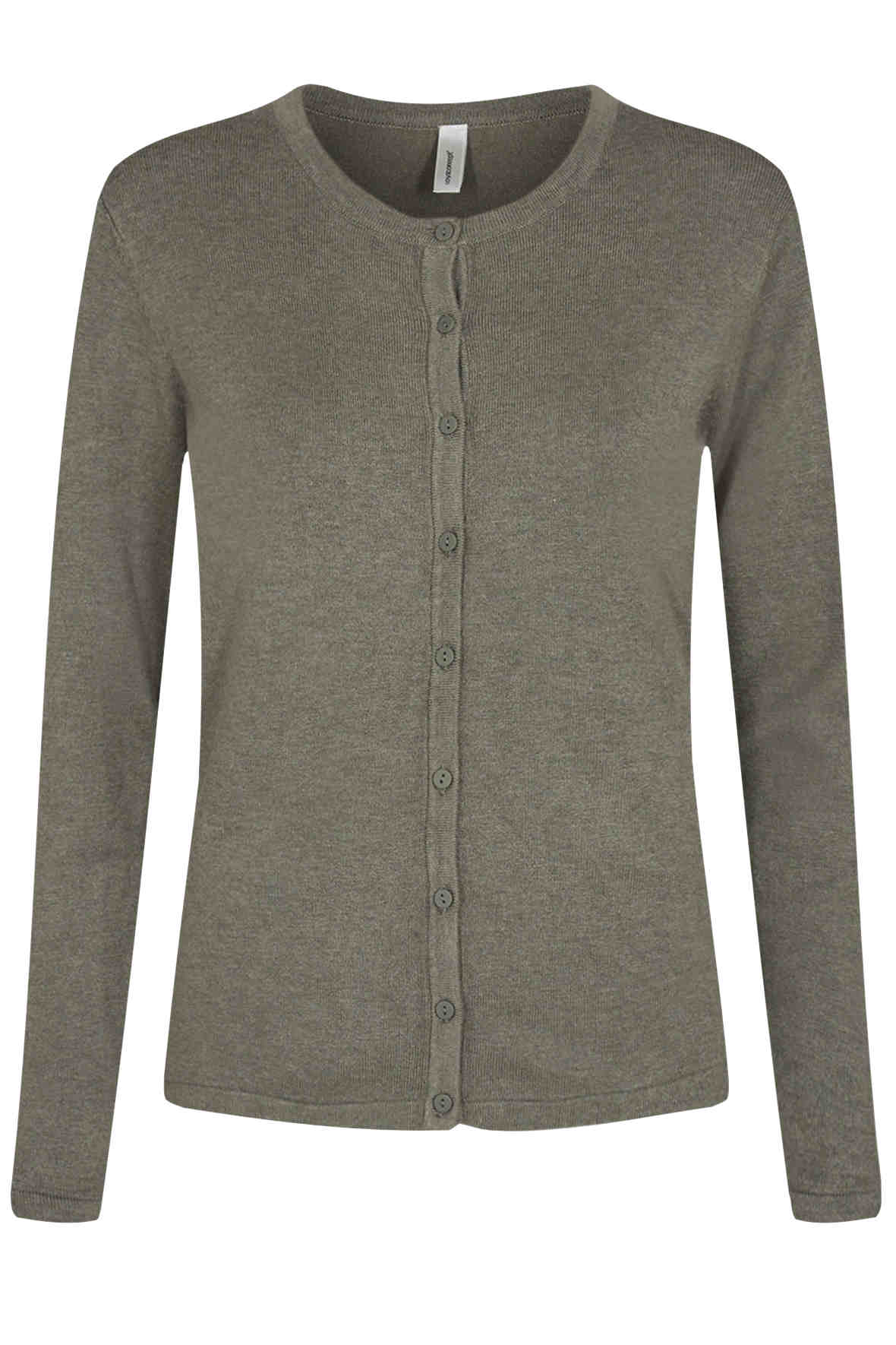 Army grøn klassisk cardigan.