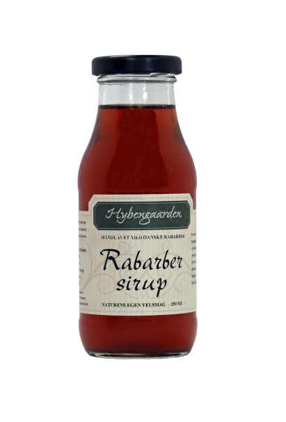 Rabarber sirup fra Hybengaarden