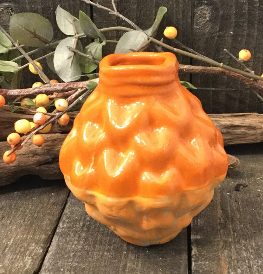 Orange boble vase