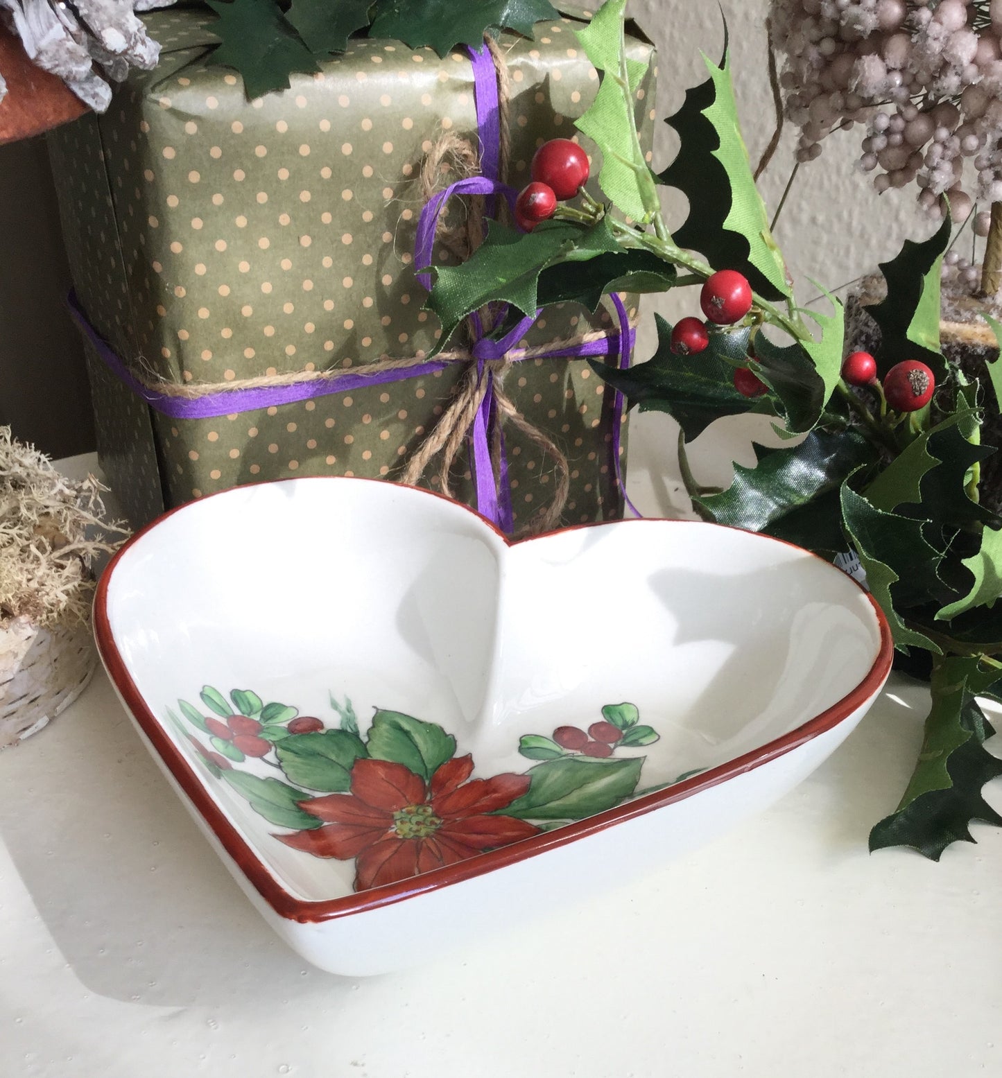 Hjerteskål i porcelæn