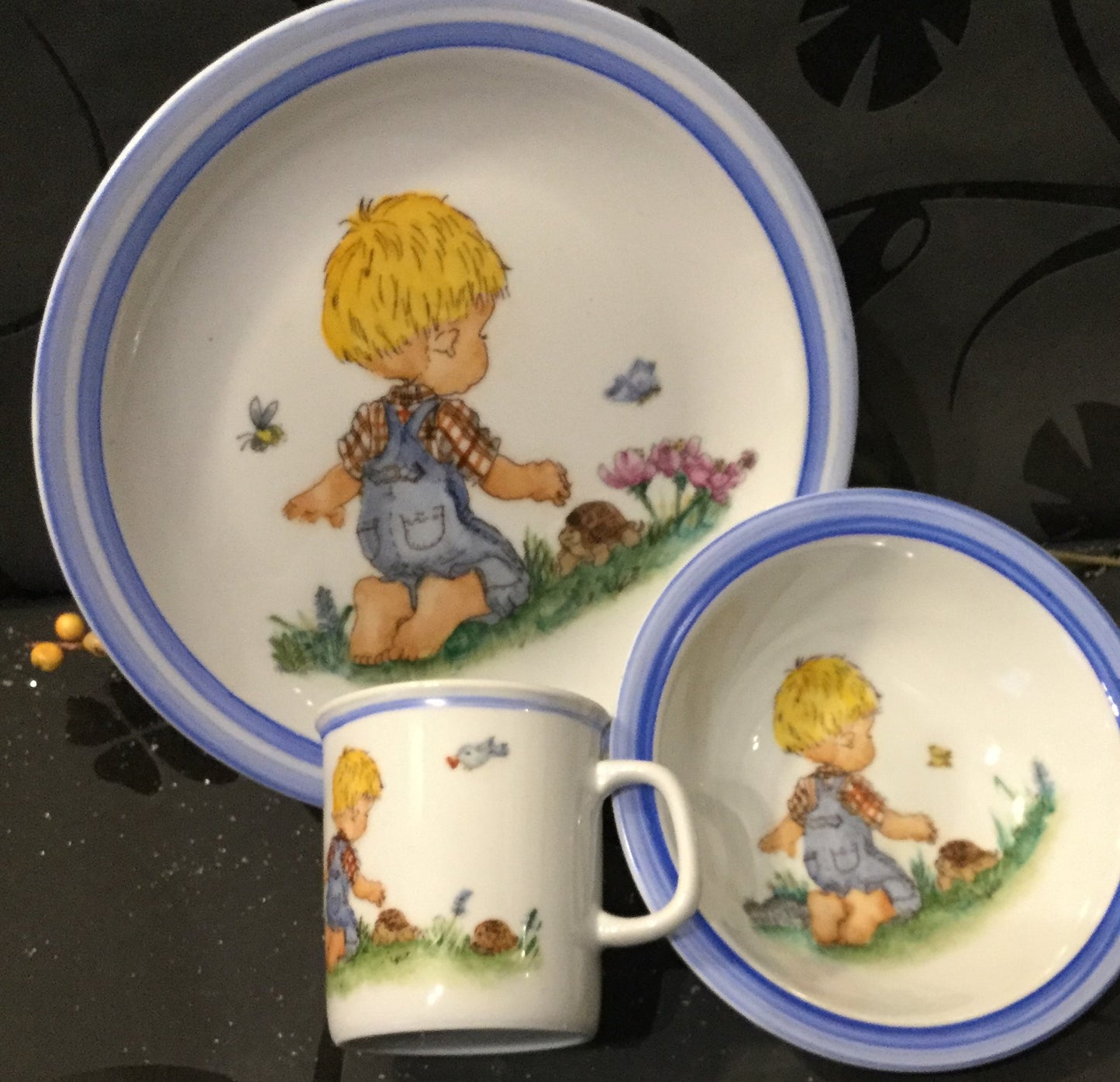 Børne tallerken sæt i porcelæn