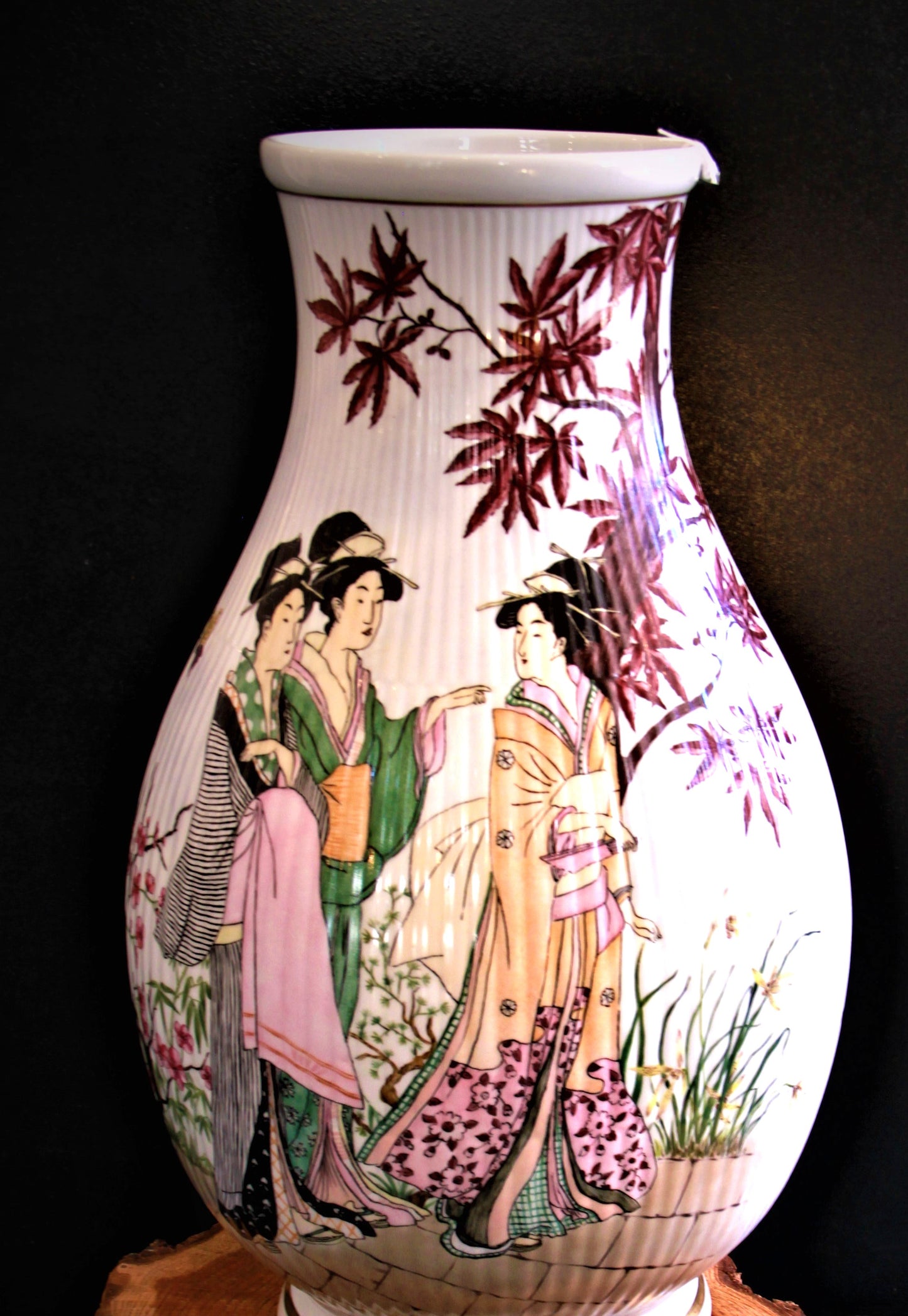 Stor vase Japansk motiv