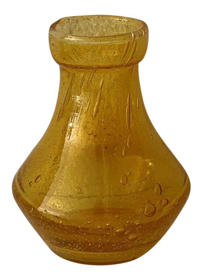Mundblæst glas vaser i gul