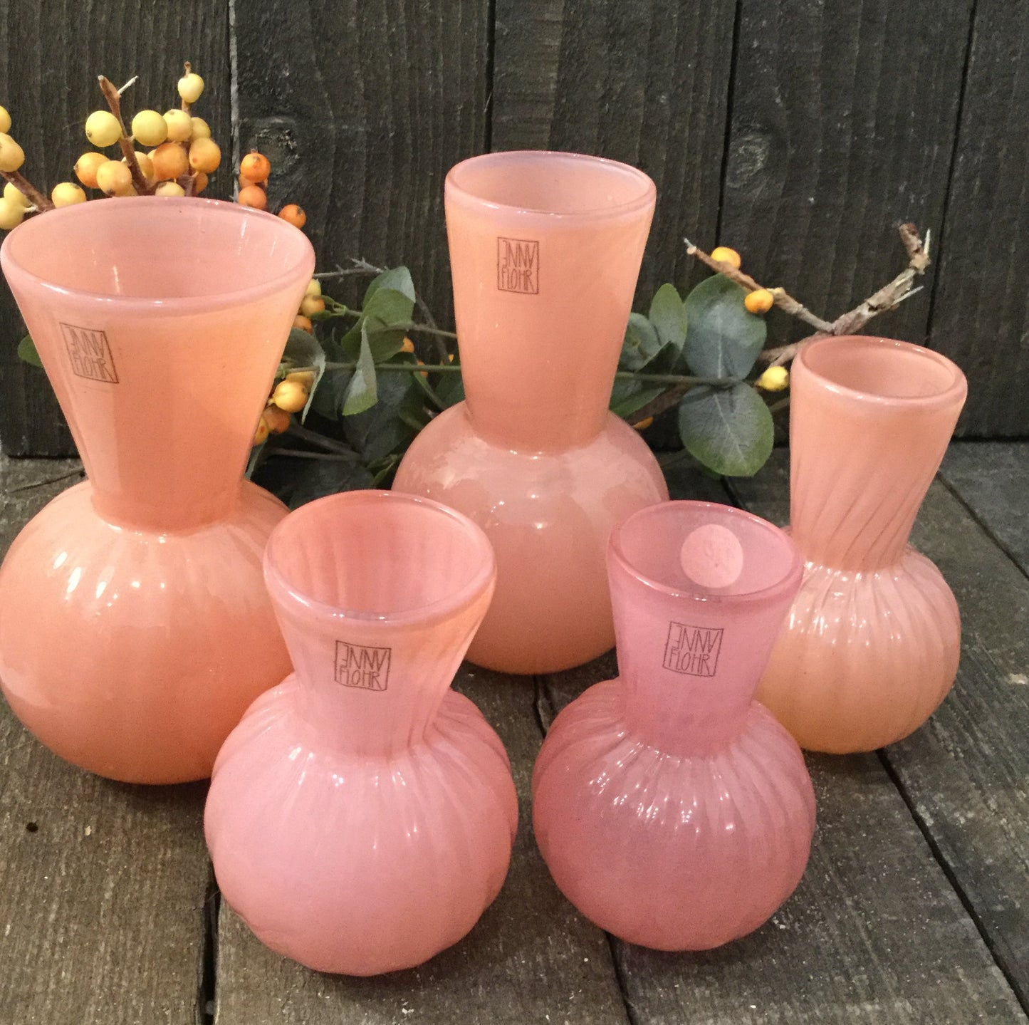 Nøglehuls vase i Rosa og lyserøde nuancer