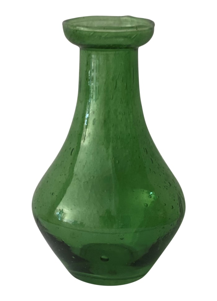 Mundblæst glas vaser i grøn