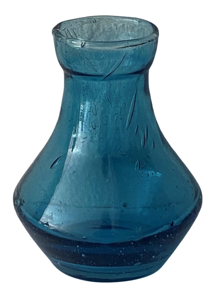 Mundblæst glas vaser i blå